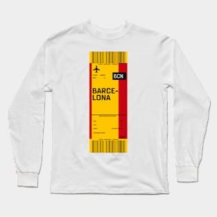 Boarding pass for Barcelona Long Sleeve T-Shirt